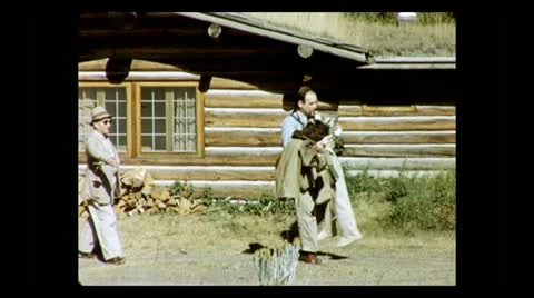 Montana loading up the 57 Chevy 1957 Stock Footage 12372687