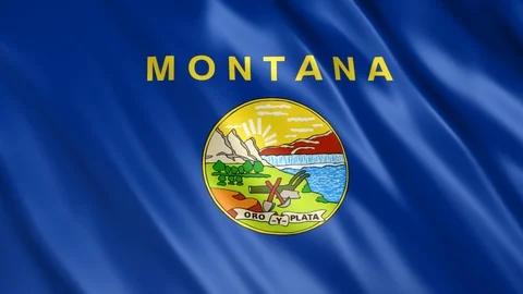 Montana State Flag Stock Footage 123966219