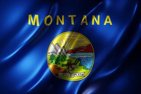 Montana State flag Stock Illustration