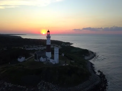 Montauk Lighthouse 2 Stock Footage