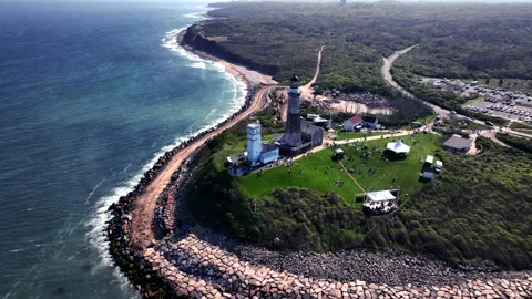 Montauk Lighthouse Stock Footage 198384975