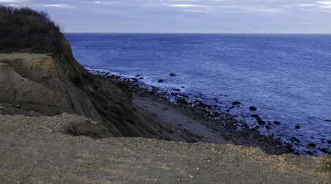 Montauk Point Cliffs Stock Footage 50090896
