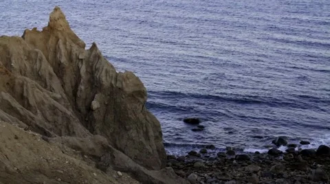 Montauk Point Cliffs Stock Footage 50090898