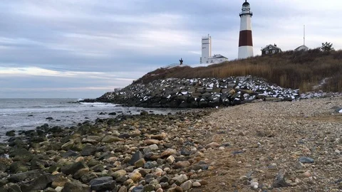 Montauk Point Light Stock Footage 99980649