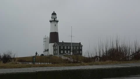 Montauk Point Lighthouse Stock Footage 10755182