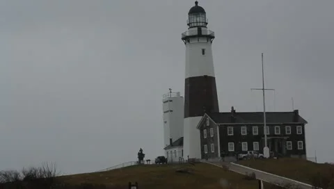 Montauk Point Lighthouse Stock Footage 10756298