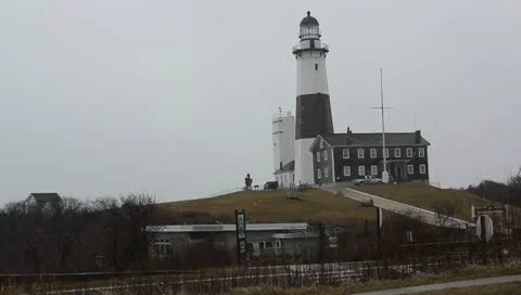 Montauk Point Lighthouse Stock Footage 10756370