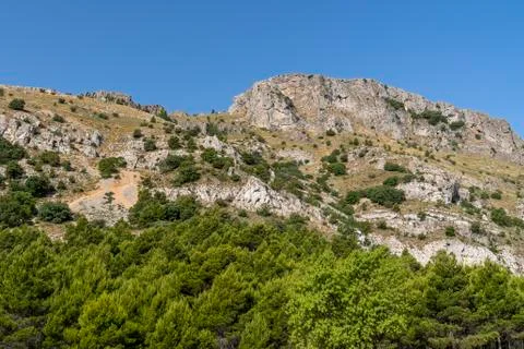 Montcabrer peak, Cocentaina. Stock Photos