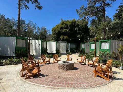 Monte and Fire Outdoor Space Stock Photos