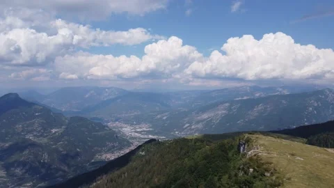 Monte Baldo mit Blick auf Rovereto Video stock 201302419