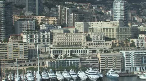 Monte Carlo Harbor Stock Footage 12588506