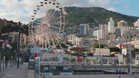 Monte-Carlo harbor panorama Stock Footage 329446322