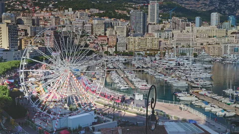 Monte-Carlo harbor panorama Stock Footage 329447752