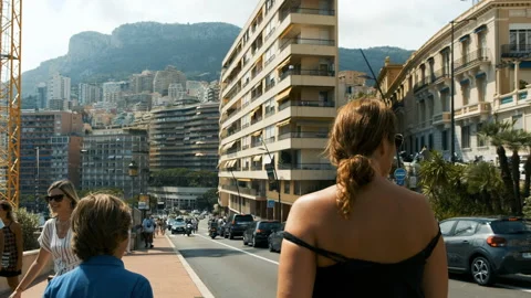 Monte Carlo, Monaco - August 19, 2019. City. People Stock Footage