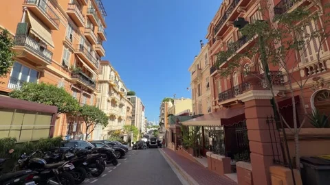 Monte Carlo Street Monaco - Static Daytime View Stock Footage 346429801