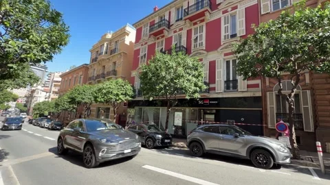 Monte Carlo Street Monaco - Static Daytime View Stock Footage 346432663