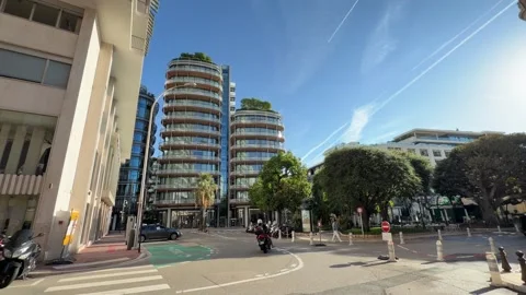 Monte Carlo Street Monaco - Static Daytime View Stock Footage 346499696