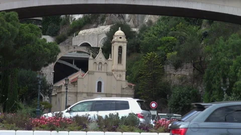 MONTE CARLO,Cityscape of Monaco with traffic in the boulevard Albert first,50fps Stock Footage 67604626
