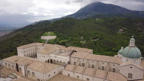 Monte Cassino Monastery 스톡 동영상 121397024