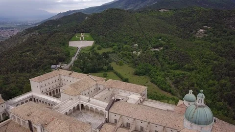 Monte Cassino Monastery Video stock 121397039