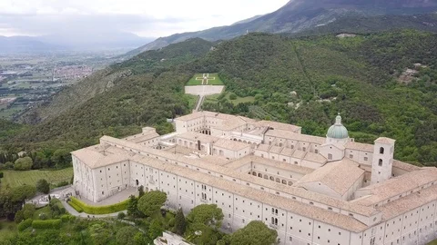 Monte Cassino Monastery Stock Footage 121397060
