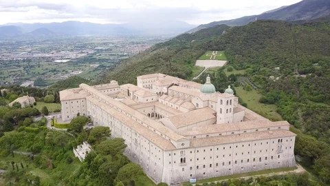 Monte Cassino Monastery Stock Footage 121397072