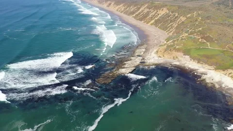 Monte de Oro State Beach: Aerial Views of California's Hidden Gem Vídeo Stock 165190687