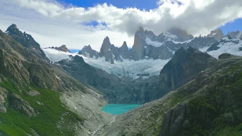 Monte Fitz Roy also known as Cerro Chalten, Cerro Fitz Ro is a mountain in Stock Footage 274084860