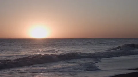 Monte Hermoso sunset Stock Footage 146093714