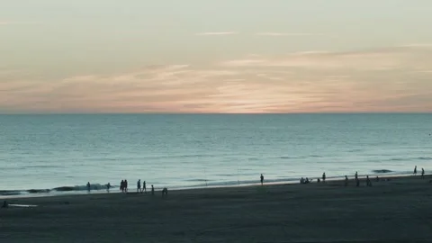 Monte Hermoso sunset Stock Footage 146642999