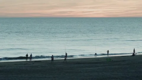 Monte Hermoso sunset Stock Footage 146643104