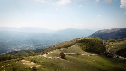 Monte Livata seen from a drone Video stock 100640758