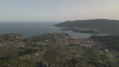 Monte Mar di Capanna, panoramic point on the Island of Elba (Italy) Stock Footage 142307183