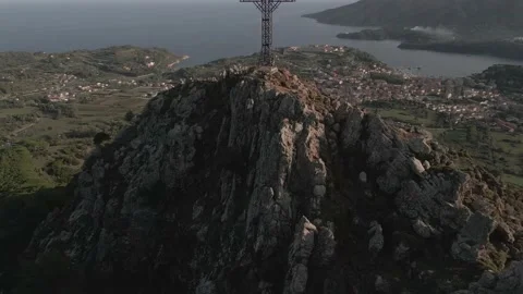 Monte Mar di Capanna, panoramic point on the Island of Elba (Italy) Stock Footage 142307192
