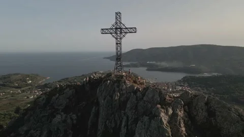 Monte Mar di Capanna, panoramic point on the Island of Elba (Italy) Stock Footage 142307337