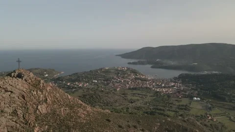 Monte Mar di Capanna, panoramic point on the Island of Elba (Italy) Stock Footage 142307790
