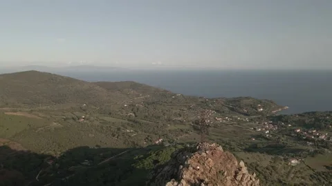 Monte Mar di Capanna, panoramic point on the Island of Elba (Italy) Stock Footage 142307830