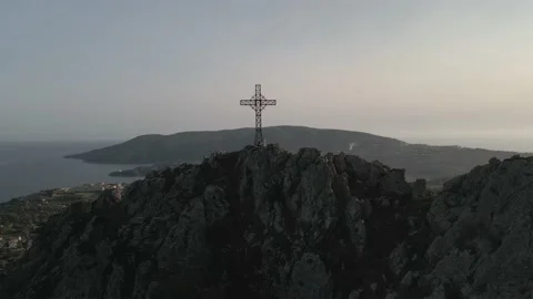 Monte Mar di Capanna, panoramic point on the Island of Elba (Italy) Video stock 142308060