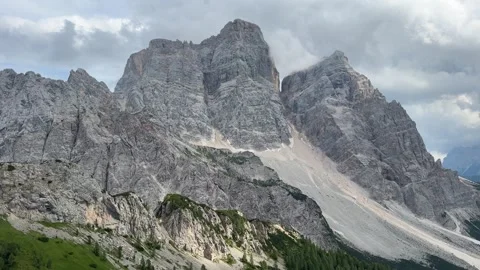 Monte Pelmo mountain in the UNESCO World Heritage Dolomites, also known as God's Video stock 333757643