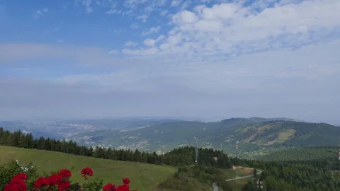 Monte Penice panoramica (Italy) Stock Footage