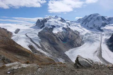 The Monte Rosa massif Stock Photos