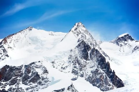 Monte rosa peaks Stock Photos