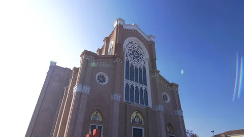 The Montebelluna cathedral - 4k Stock Footage 99250513