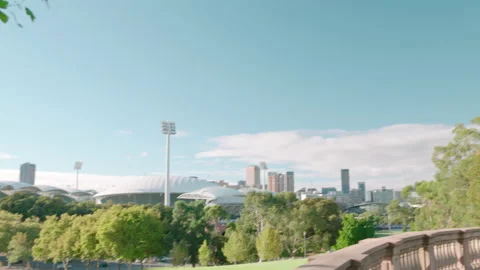 Montefiore Hill Adelaide view with blue sky 4k Stock Footage 157471337
