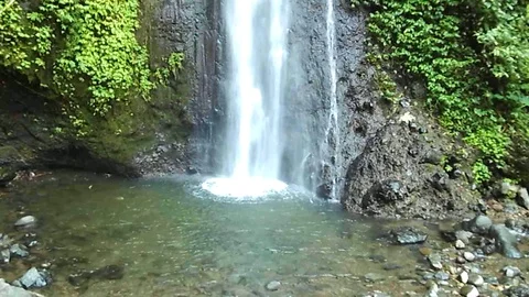 Montel waterfall on java island Stock Footage 124361732