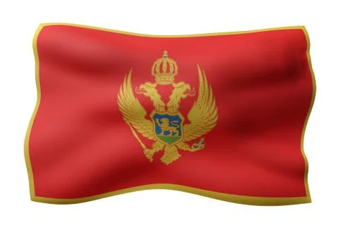 Montenegro 3d flag Stock Illustration