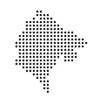 Montenegro dotted vector map Stock Illustration