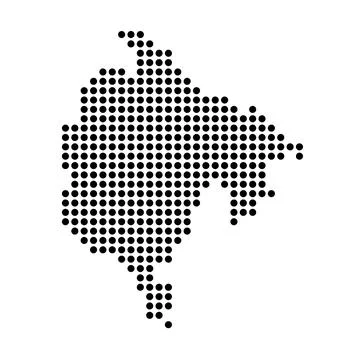 Montenegro dotted vector map Stock Illustration