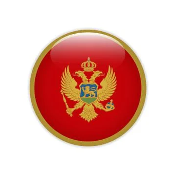 Montenegro flag on button Stock-Illustration
