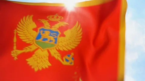 Montenegro Flag Flapping Stock Footage 118962510